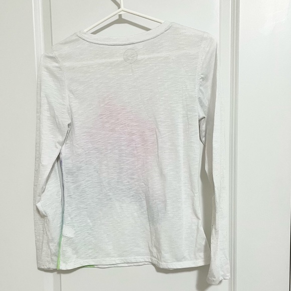 Girls white unicorn long sleeve shirt size 16 - Picture 2 of 2